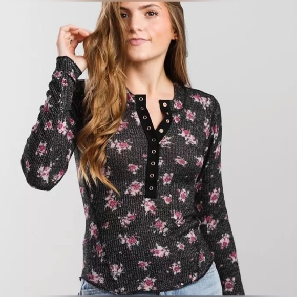 Free People Intimately One Of The Girls Black Floral Combo XS FP1047 - Picture 1 of 6